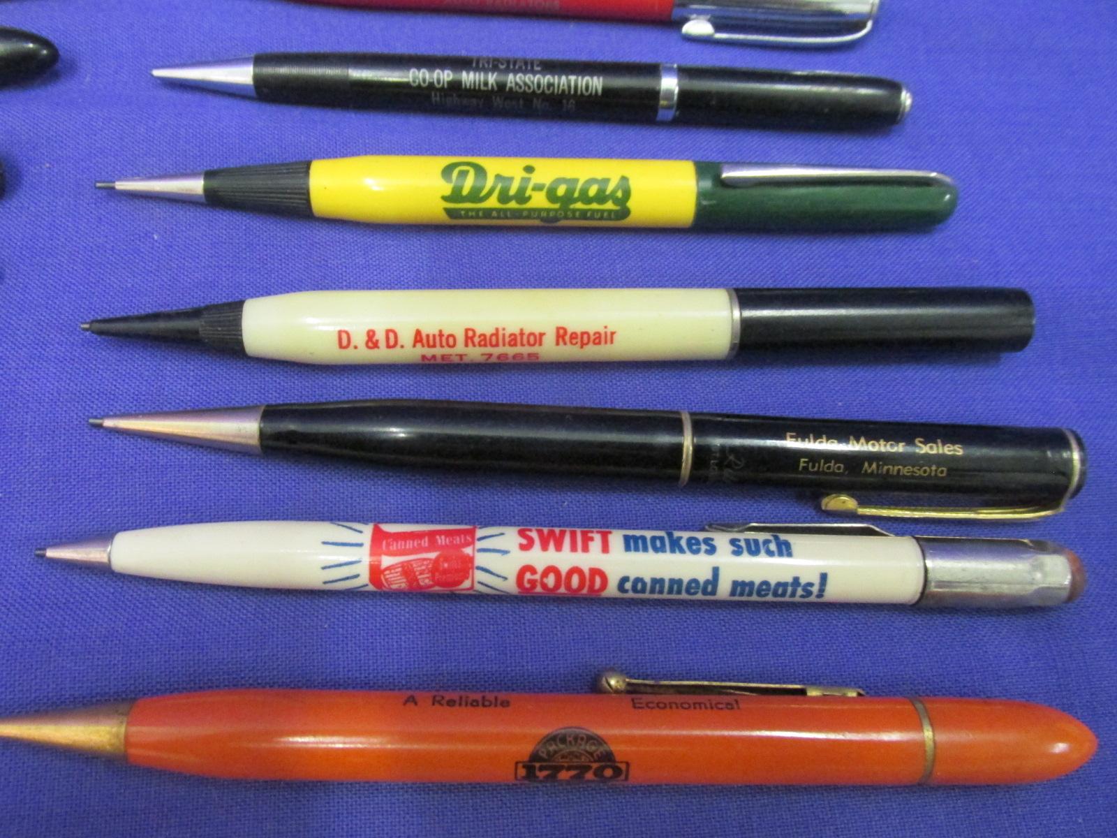 Appx 150 Vintage Mechanical Pencils w/ MN & Iowa Advvertising