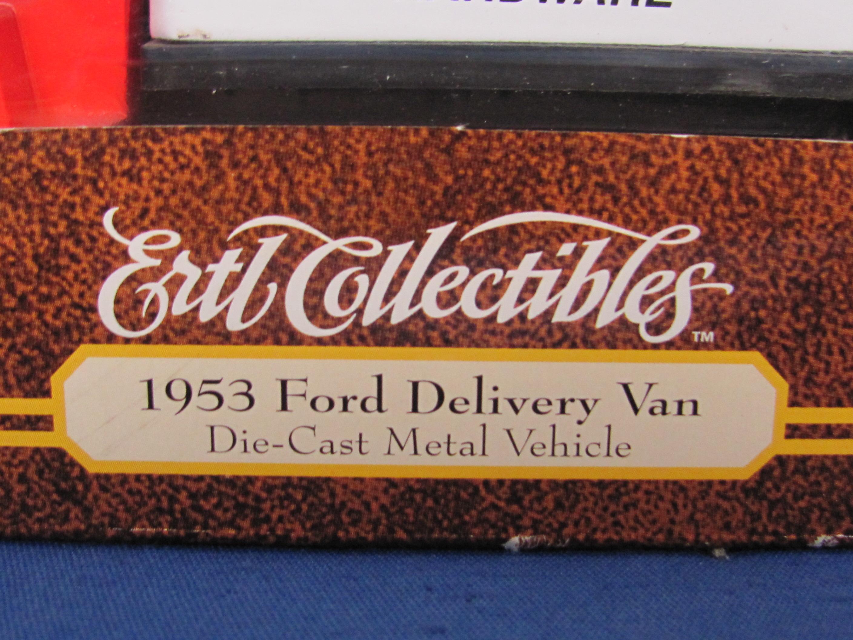 Ertl 1953 Ford Delivery Van – Hardware Hank – 1996 – 8 1/2” long – New in Box