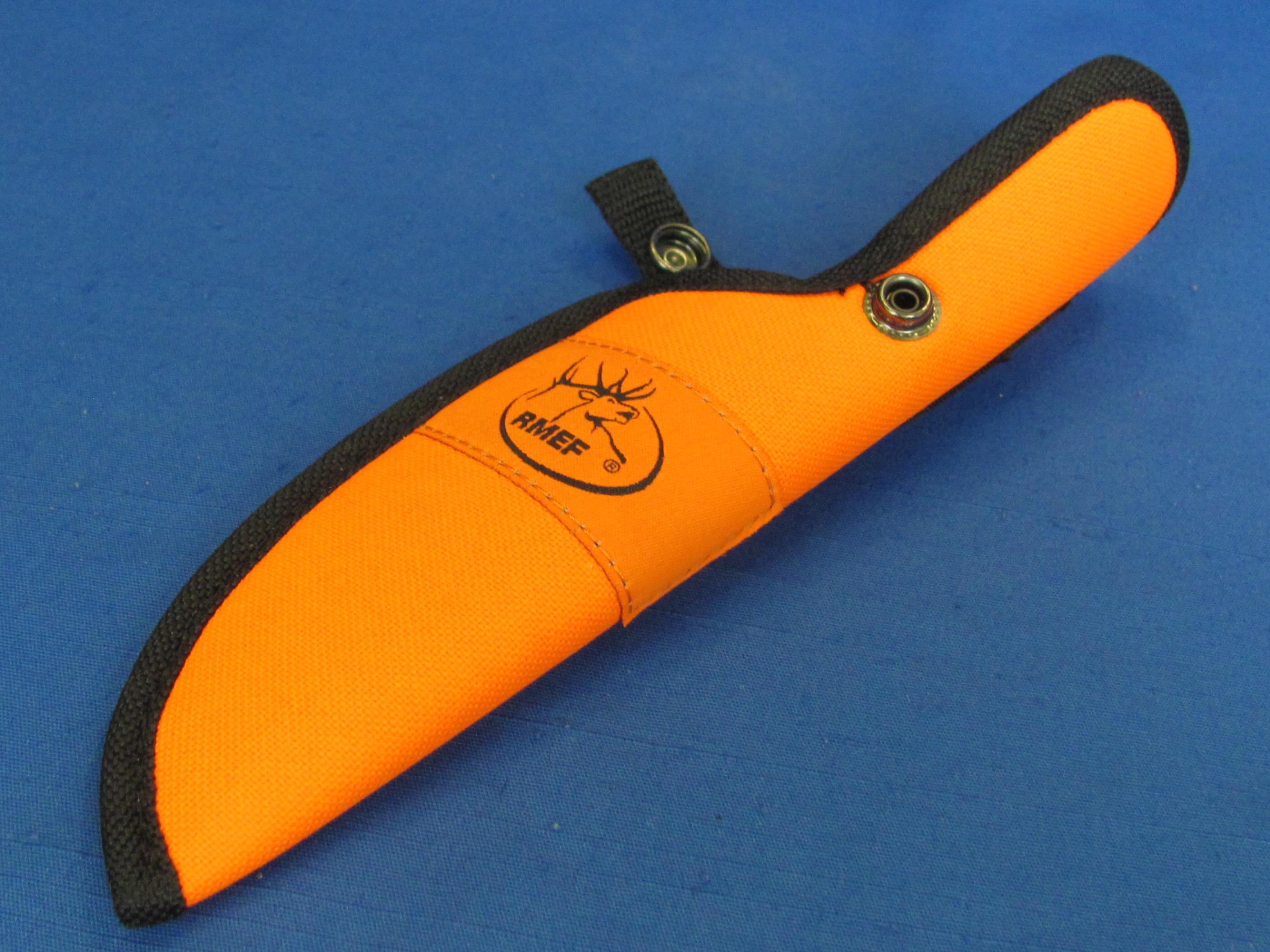 Buck Knife REMF No. 679 – In Sheath – Blaze Orange – 8 1/2” long