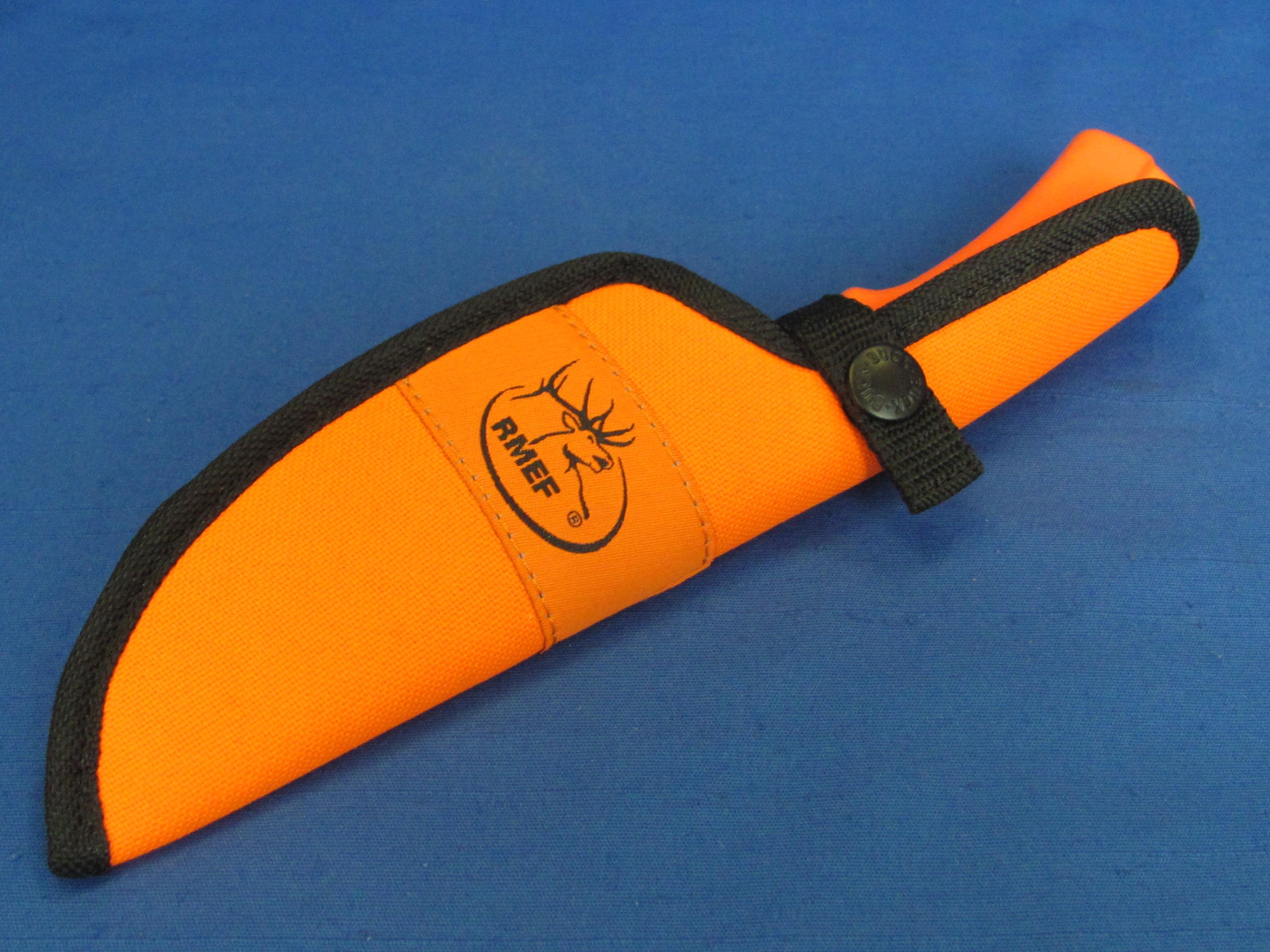 Buck Knife REMF No. 679 – In Sheath – Blaze Orange – 8 1/2” long