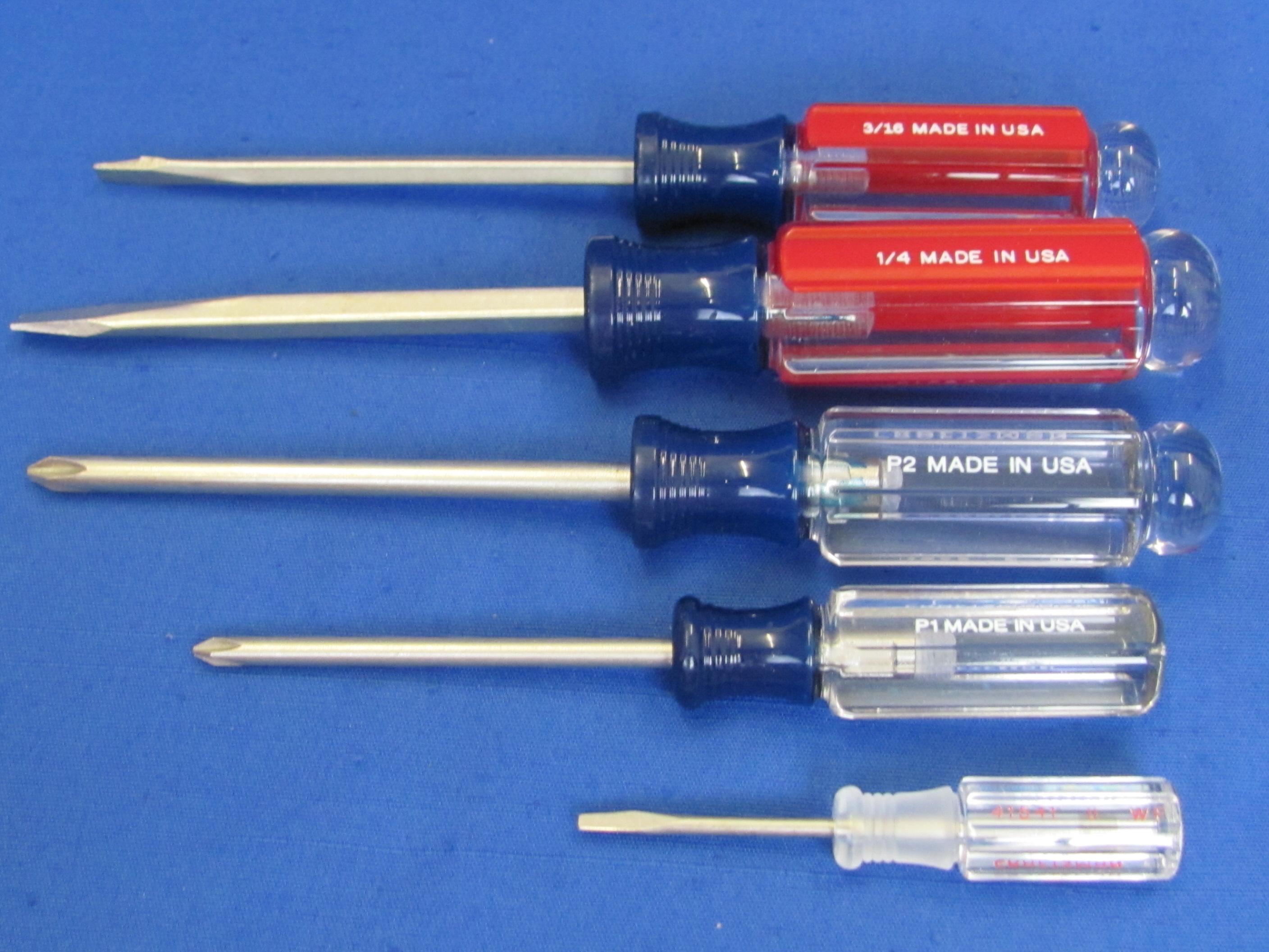 Sears Craftsman Tin Series – 2005 2nd Edition – 9 1/2” long – 5 Screwdrivers Included