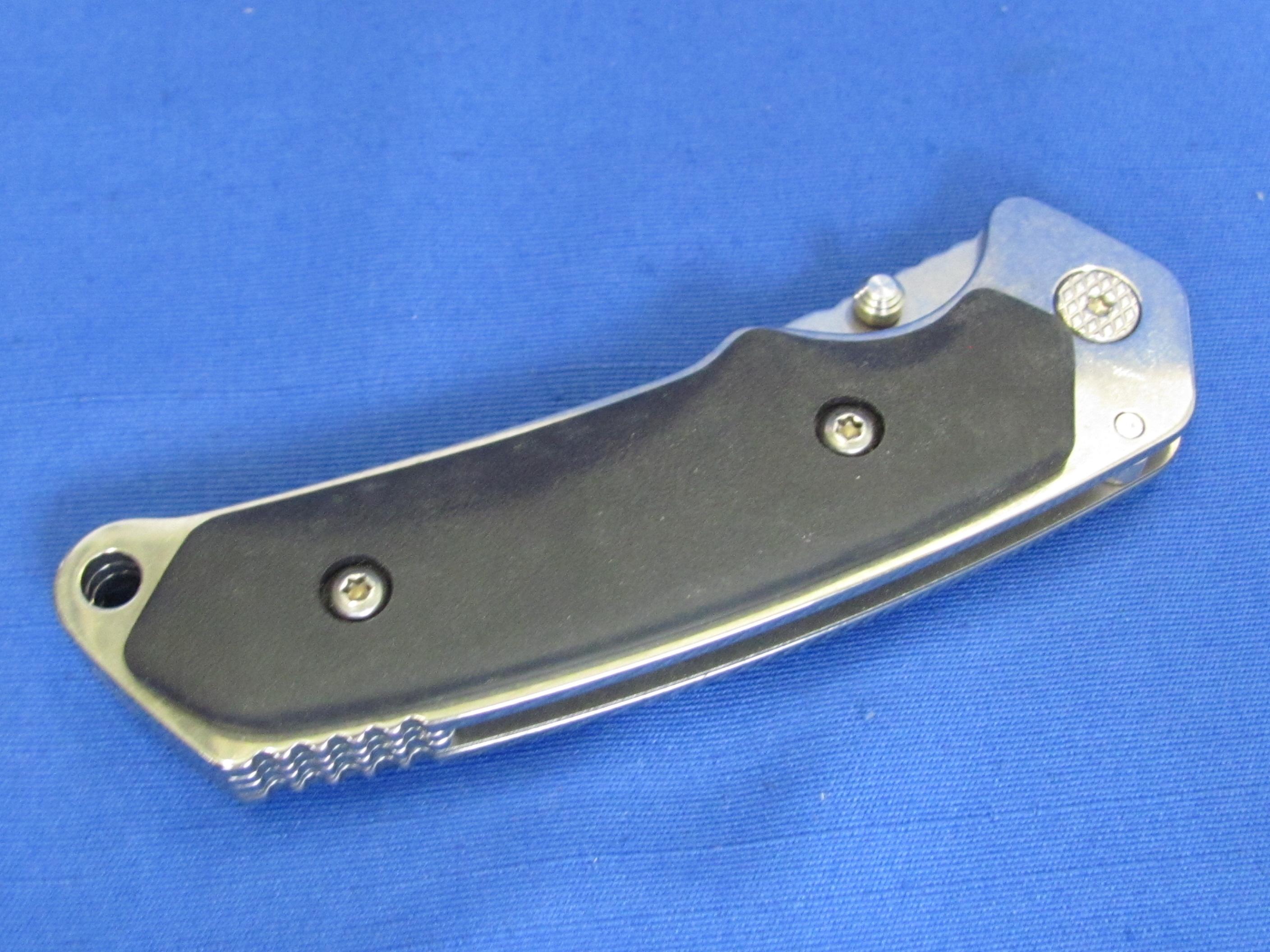 Buck Folding Hunting Knife w Gut Hook No. 278 with Sheath – 8” long open