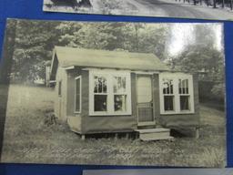 15 Antique & Vtg. B& W Photo Postcards: Cabins, Lake Country, Wild West