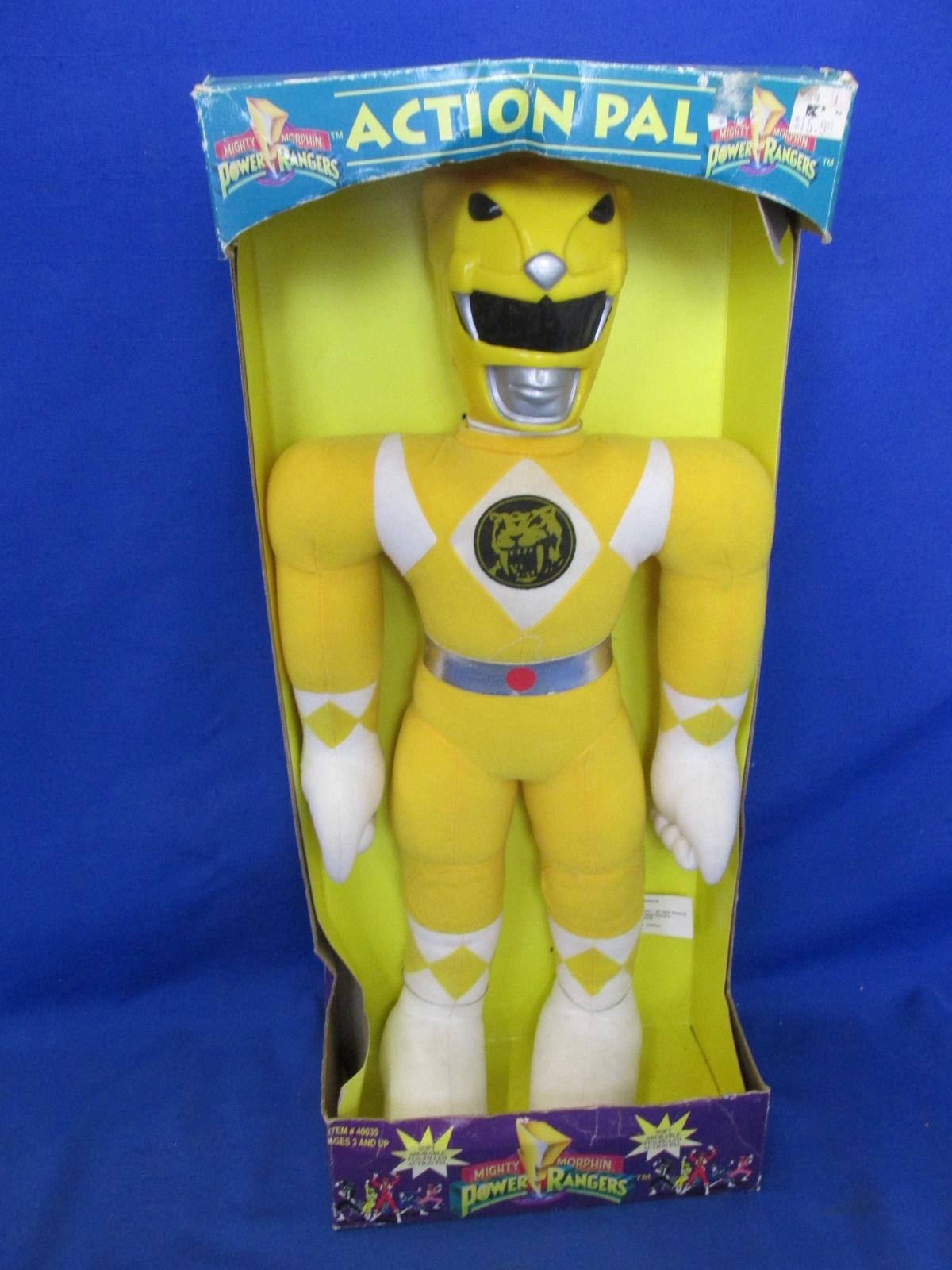 Mighty Morphin Power Rangers Plush Toy “Action Pal”  NIB – Yellow