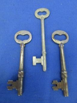 3 Vintage Skeleton Keys
