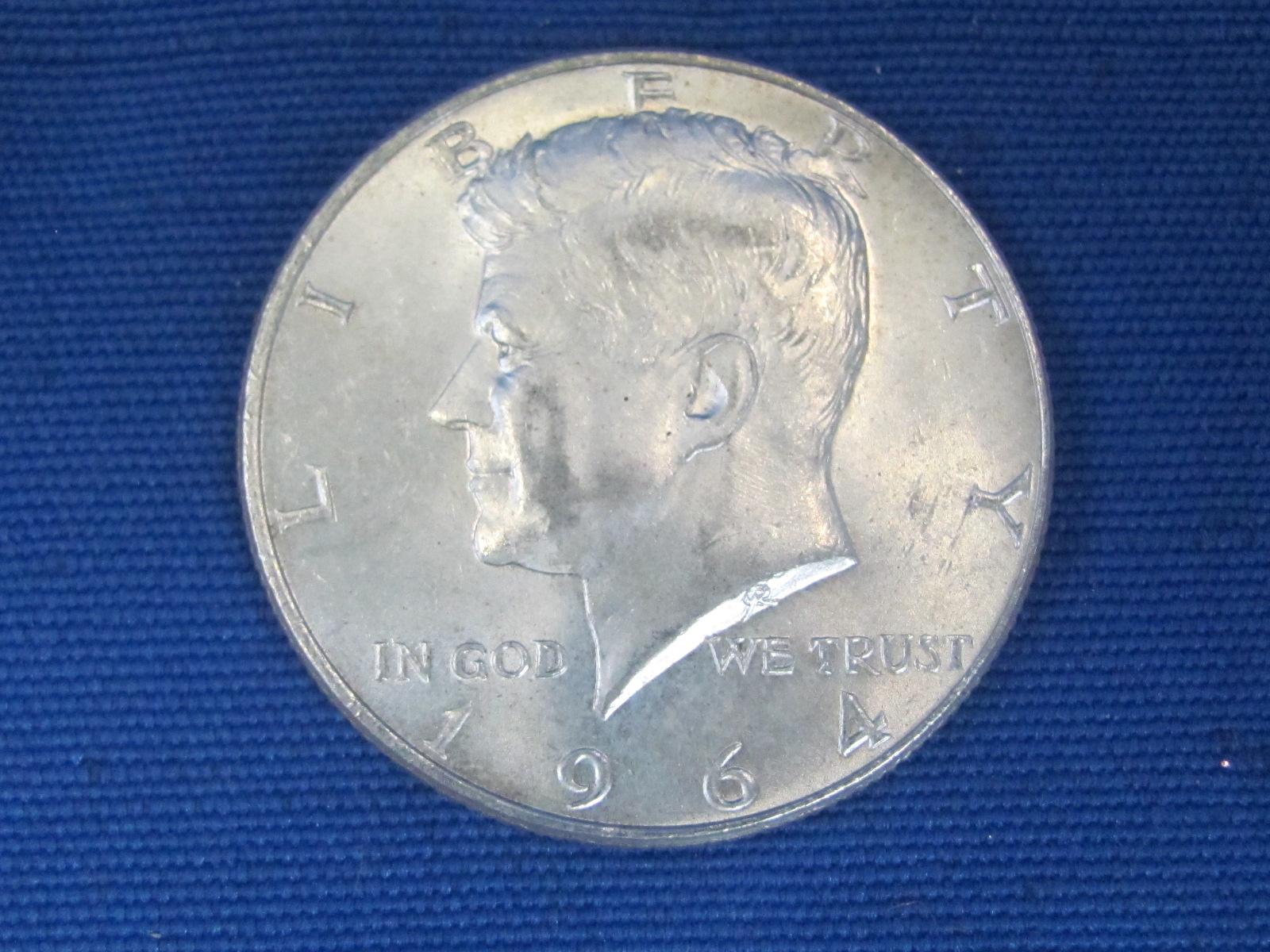 5 1964 Kennedy Half Dollars