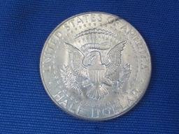 5 Kennedy Half Dollars – 40% Silver – 197(x4), 1968-D