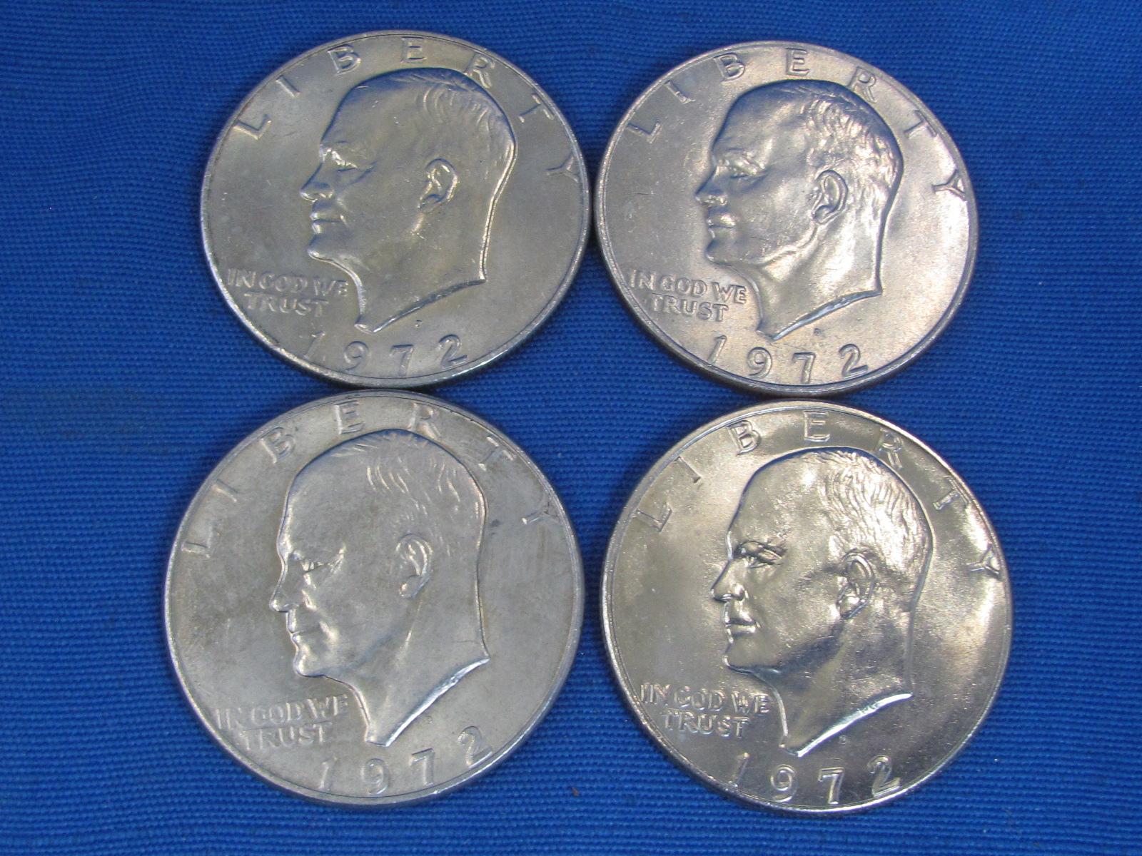 Lot of 13 Eisenhower Dollars – 1972, 1 Bicentennial