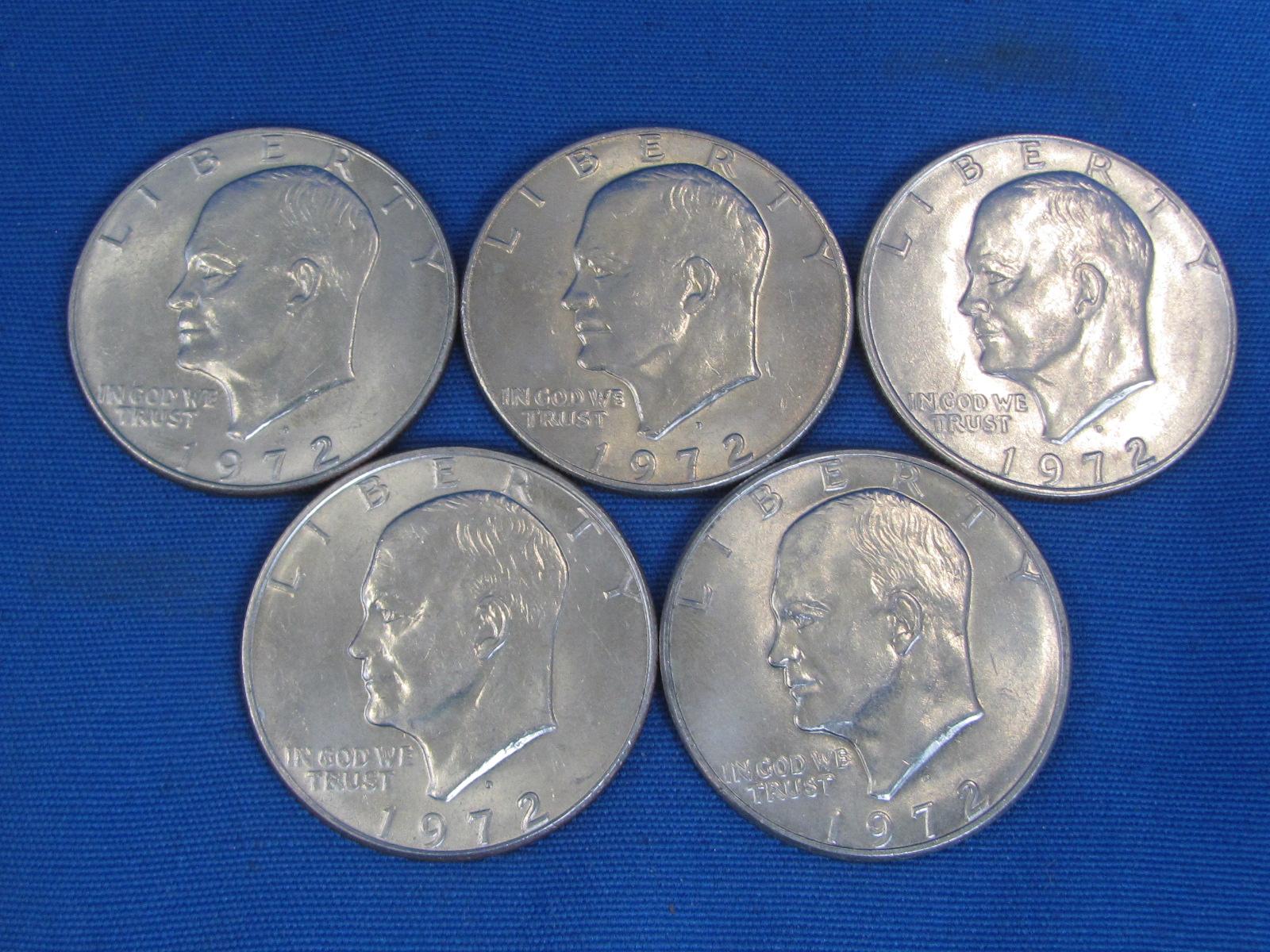 Lot of 13 Eisenhower Dollars – 1972, 1 Bicentennial