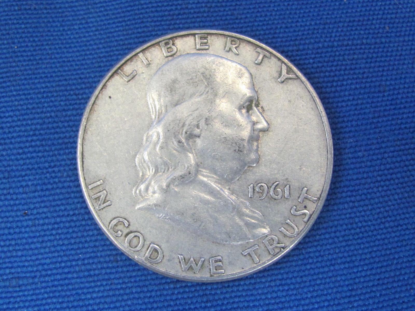 2 Franklin Half Dollars – 1961-D, 1962-D