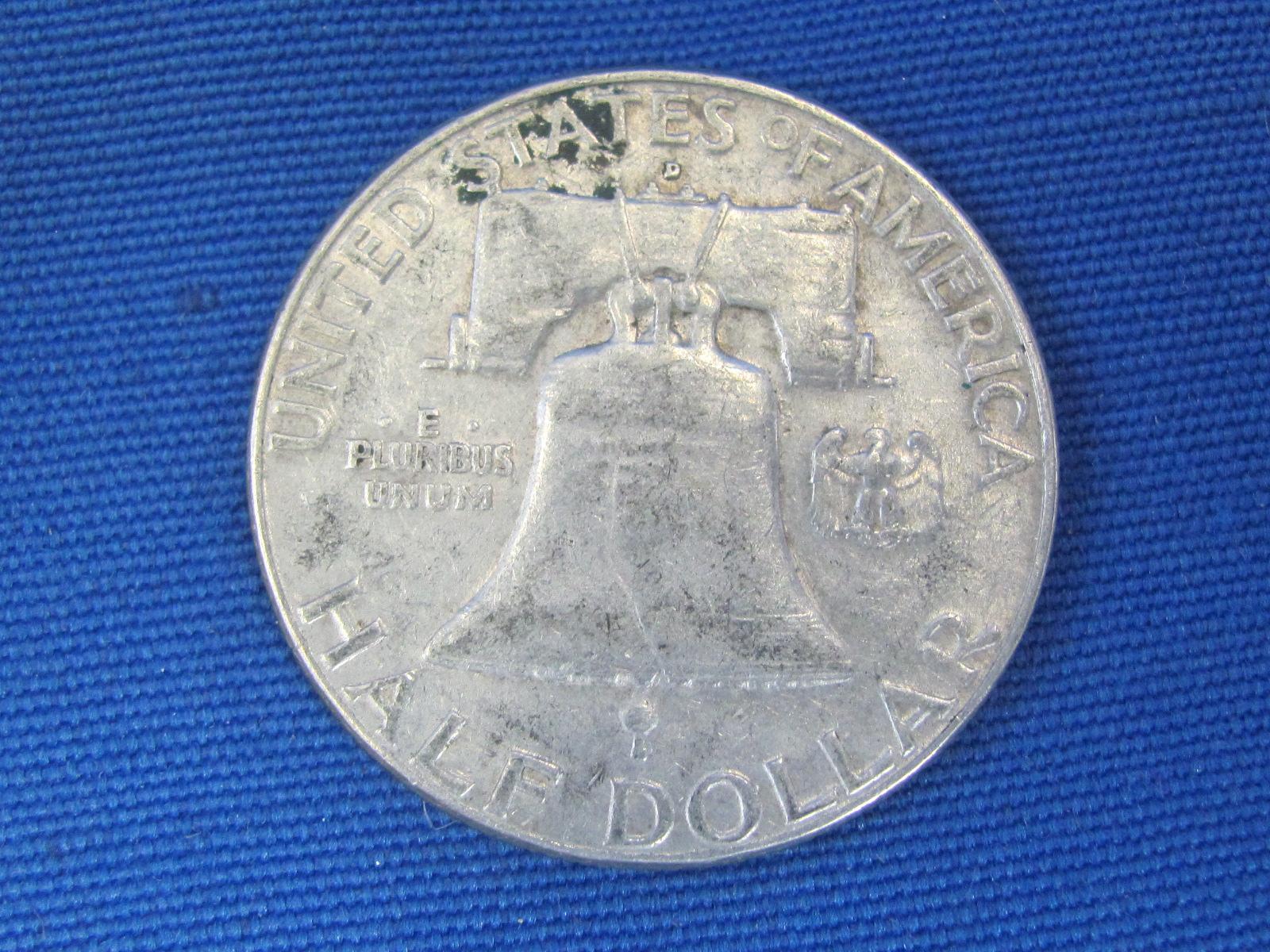 2 Franklin Half Dollars – 1961-D, 1962-D