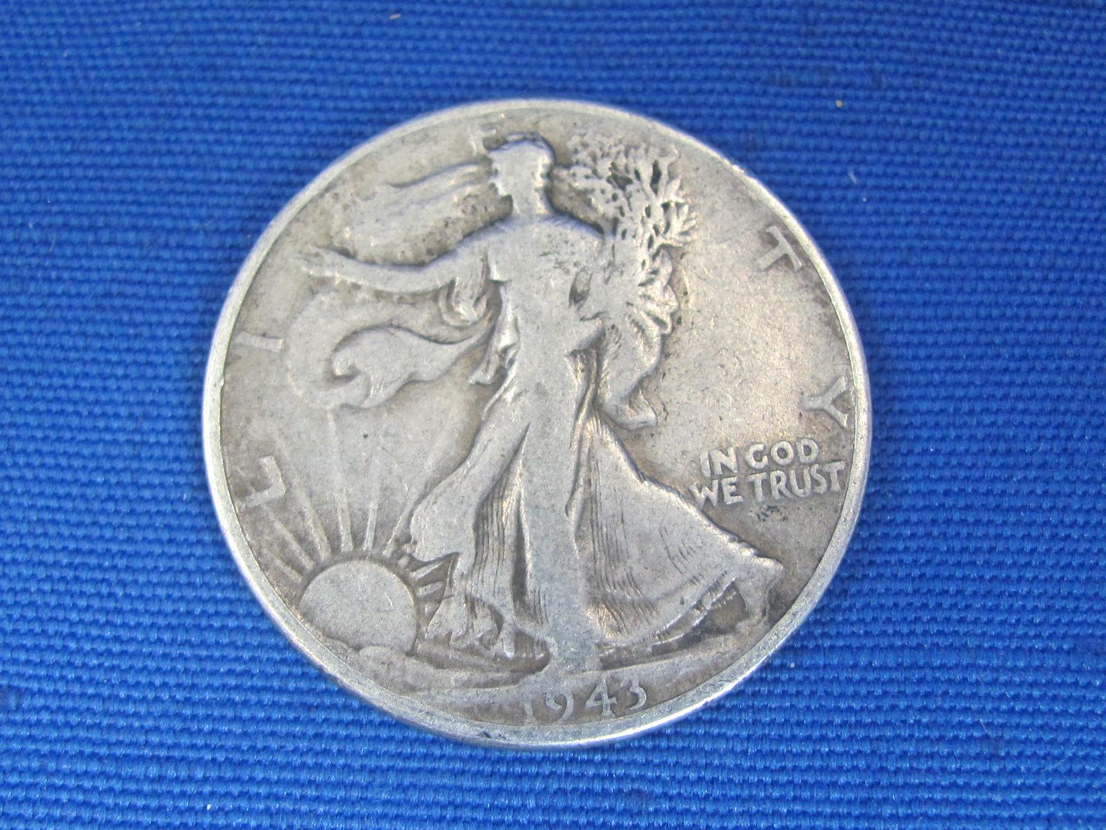 3 Walking Liberty Half Dollars – 1942, 1943, 1943