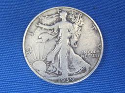 3 Walking Liberty Half Dollars – 1942, 1937, 1939-D