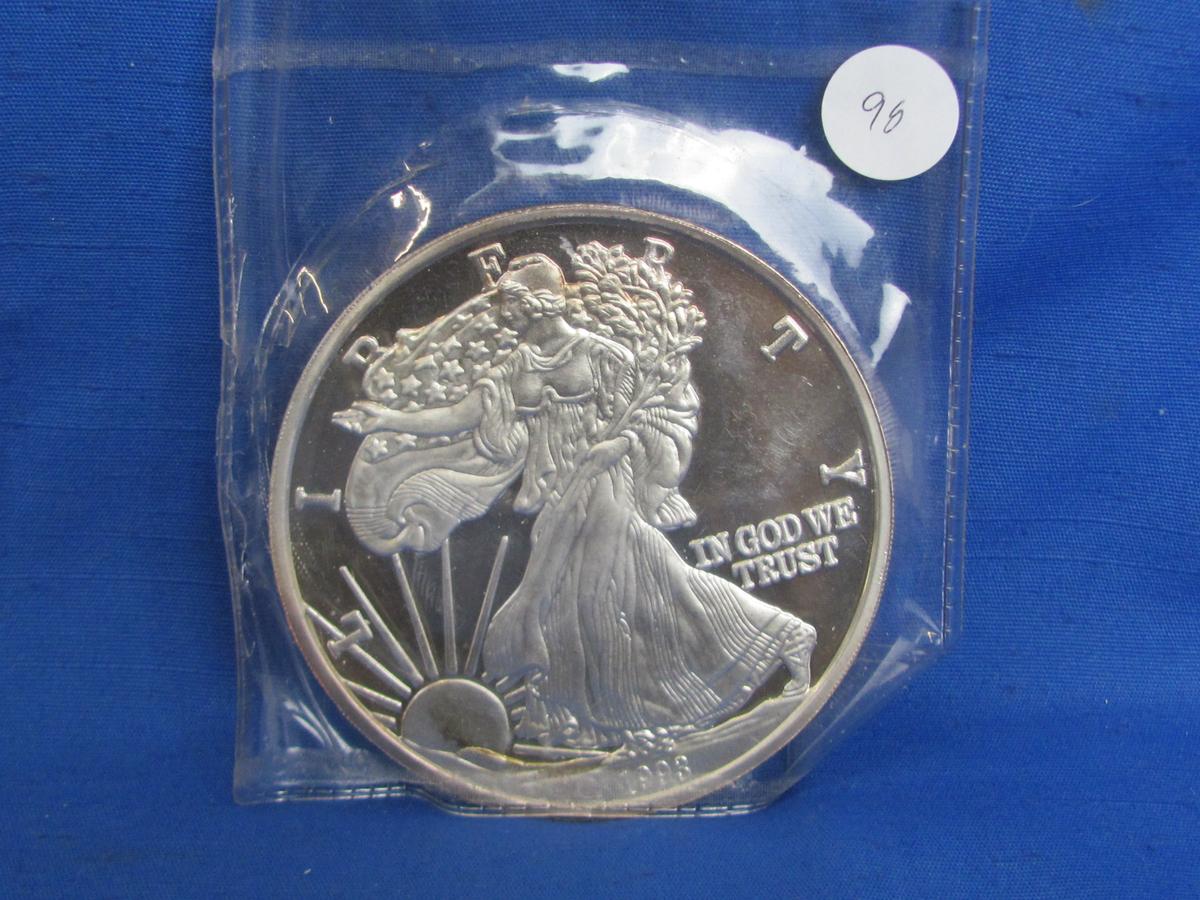 1993 Walking Liberty Fine Silver Round – 1 Lb Troy .999 Fine Silver – Serial # 1481