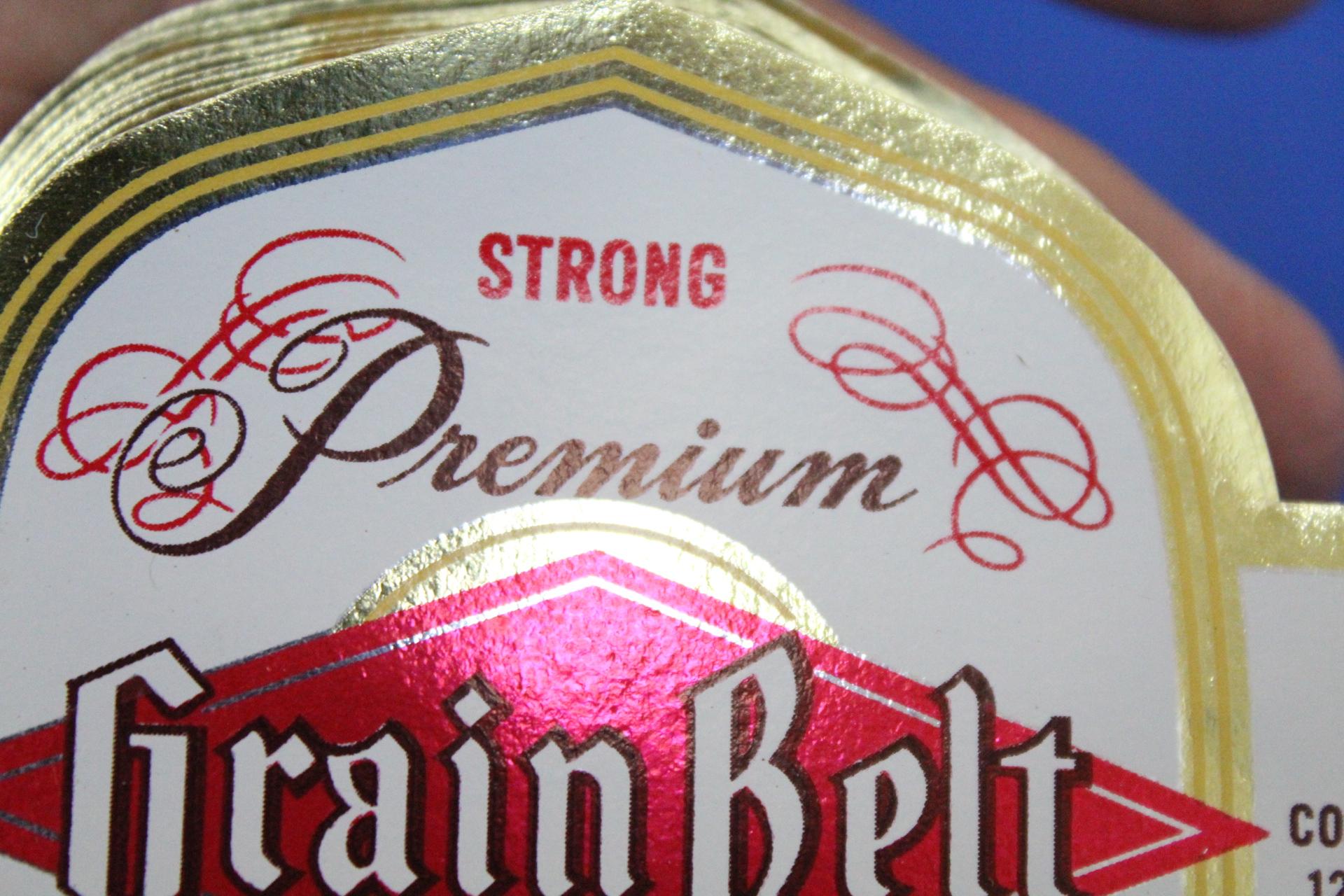 Vintage NOS Beer Bottle  Labels: 8 oz Grainbelt Premium (50); 12 oz GB Premium (50)