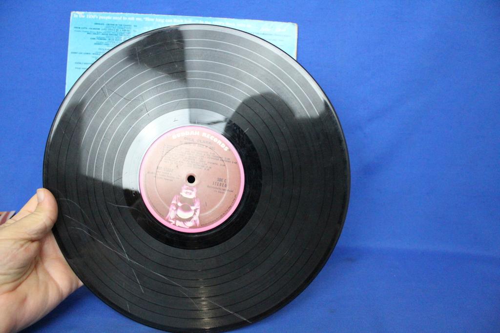 3 Vintage Records – Dick Clark 45 (American Bandstand- Cheerios), Inside Stories on card