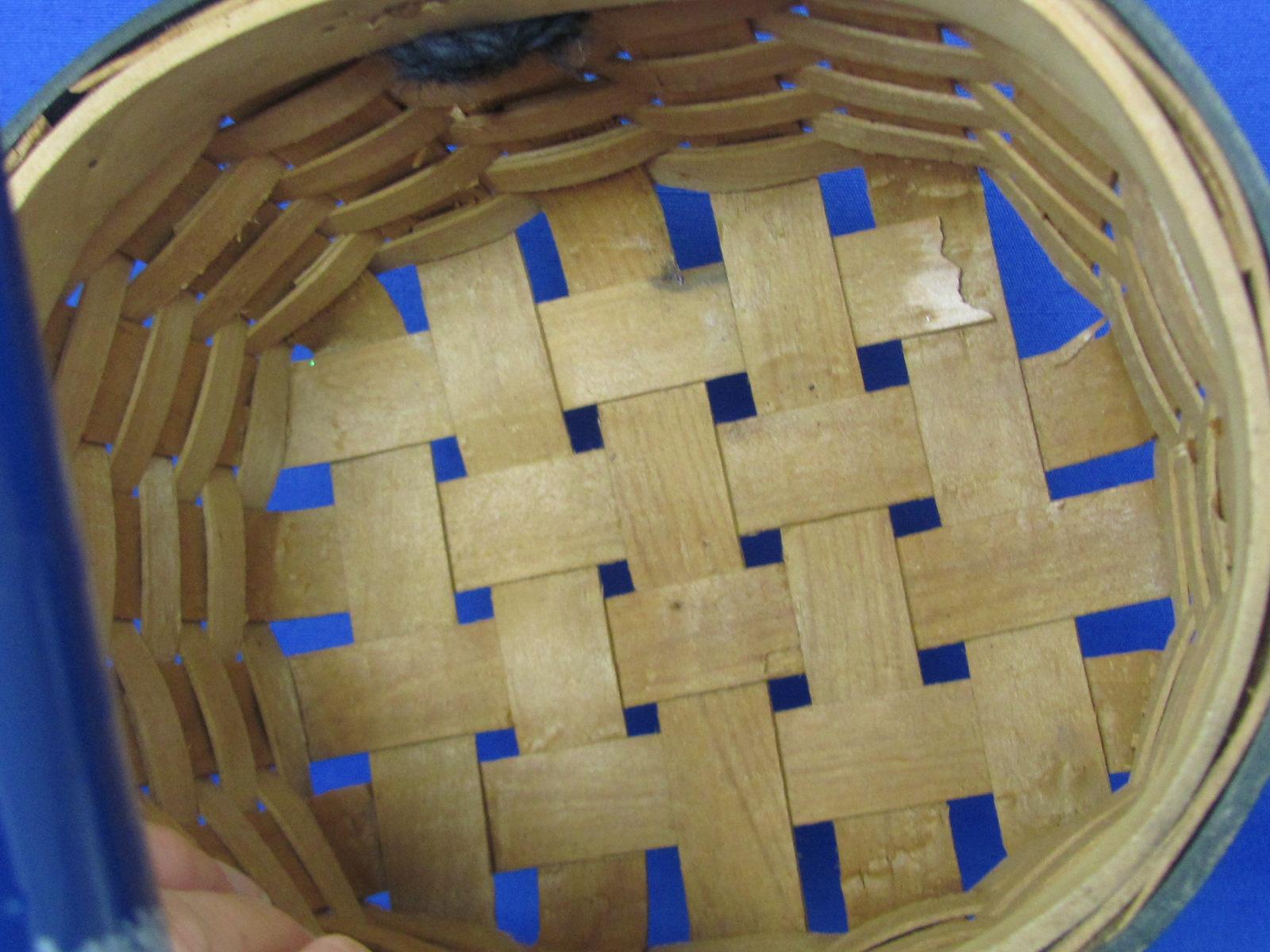 3 Woven Baskets: 2 are “Let it Snow” with Blue Trim – Largest is 8 1/2” long