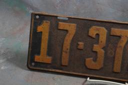 1927 Iowa License Plate