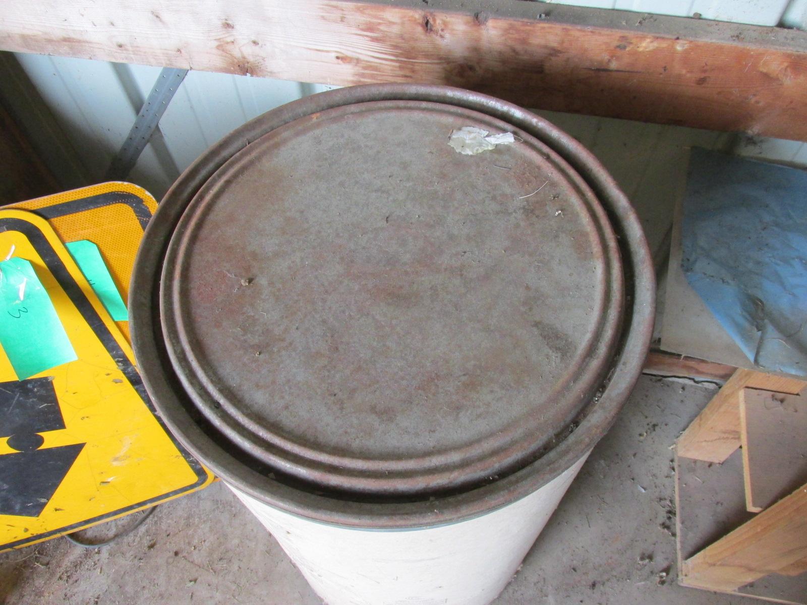 Cardboard Barrel With Metal Ends