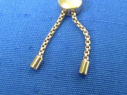 Michael Kors Rose Goldtone Slider Bracelet with Pave Crystals