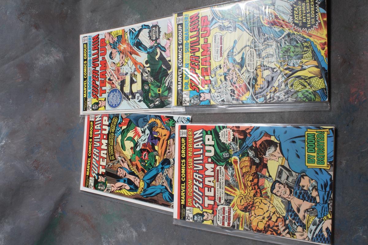 4 Marvel Super Villian Comic Books 25 Cent Dr. Doom & Sub-Mariner