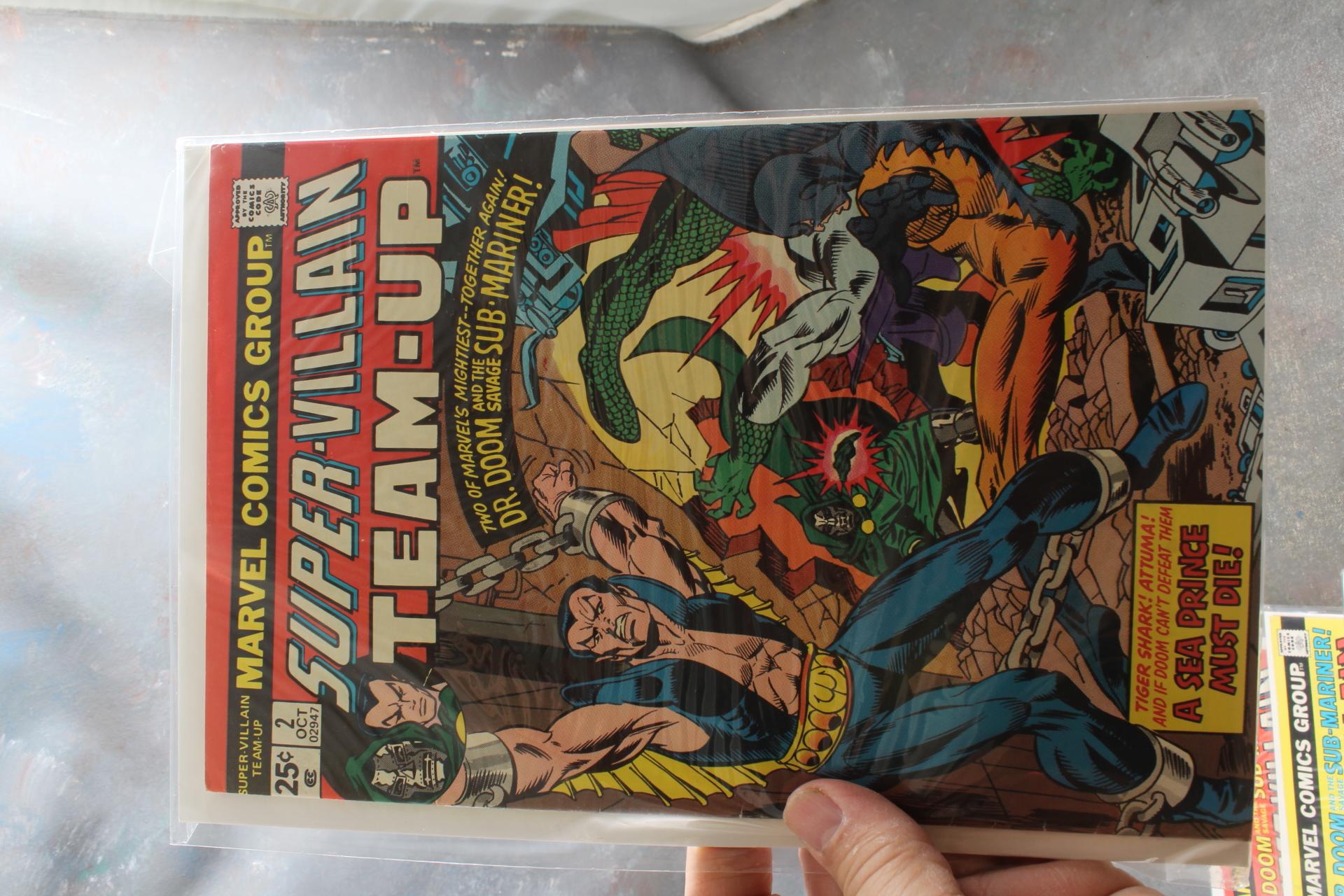 4 Marvel Super Villian Comic Books 25 Cent Dr. Doom & Sub-Mariner