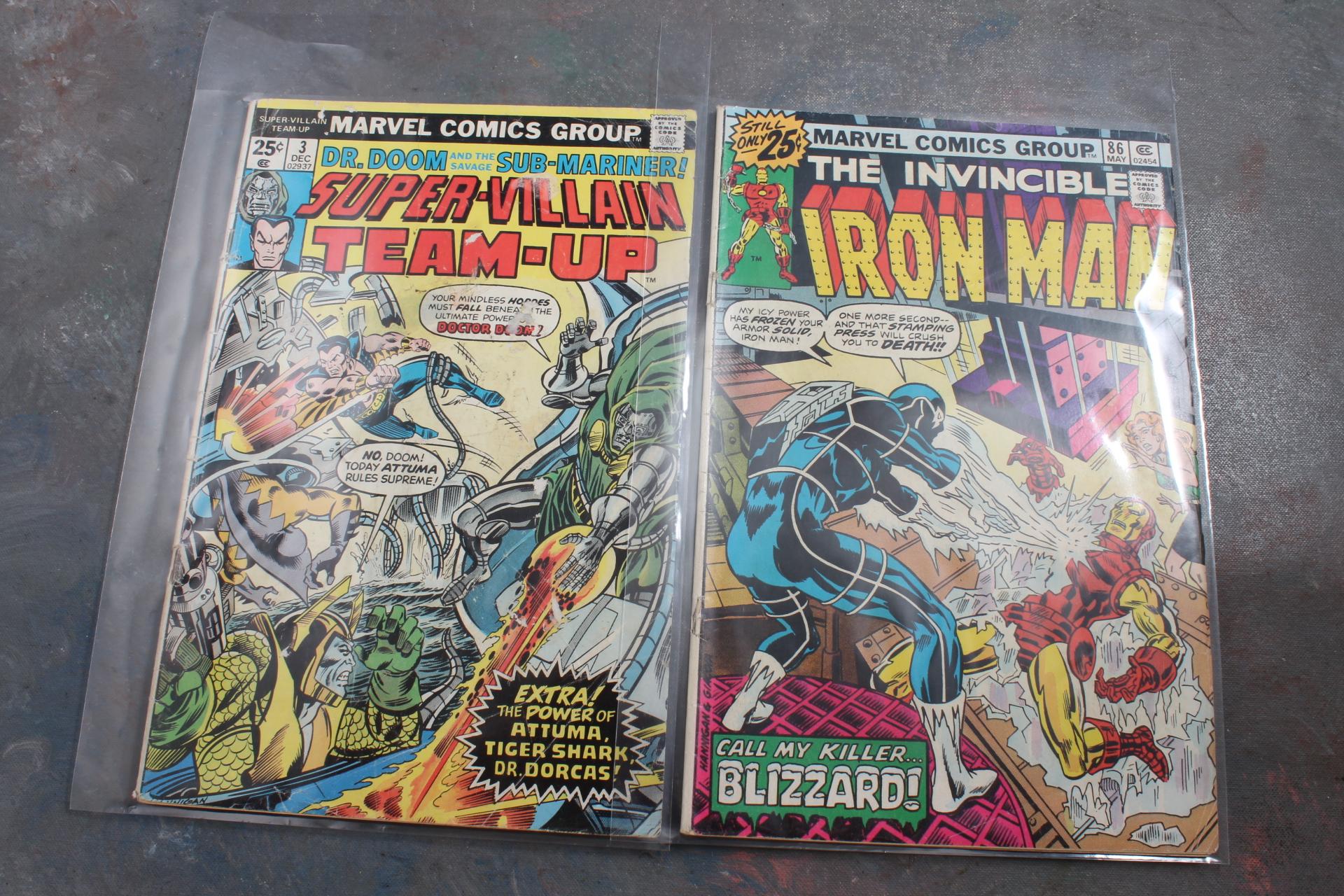 25 Cent Marvel Iron Man & Dr. Doom Super Villian Comic Books
