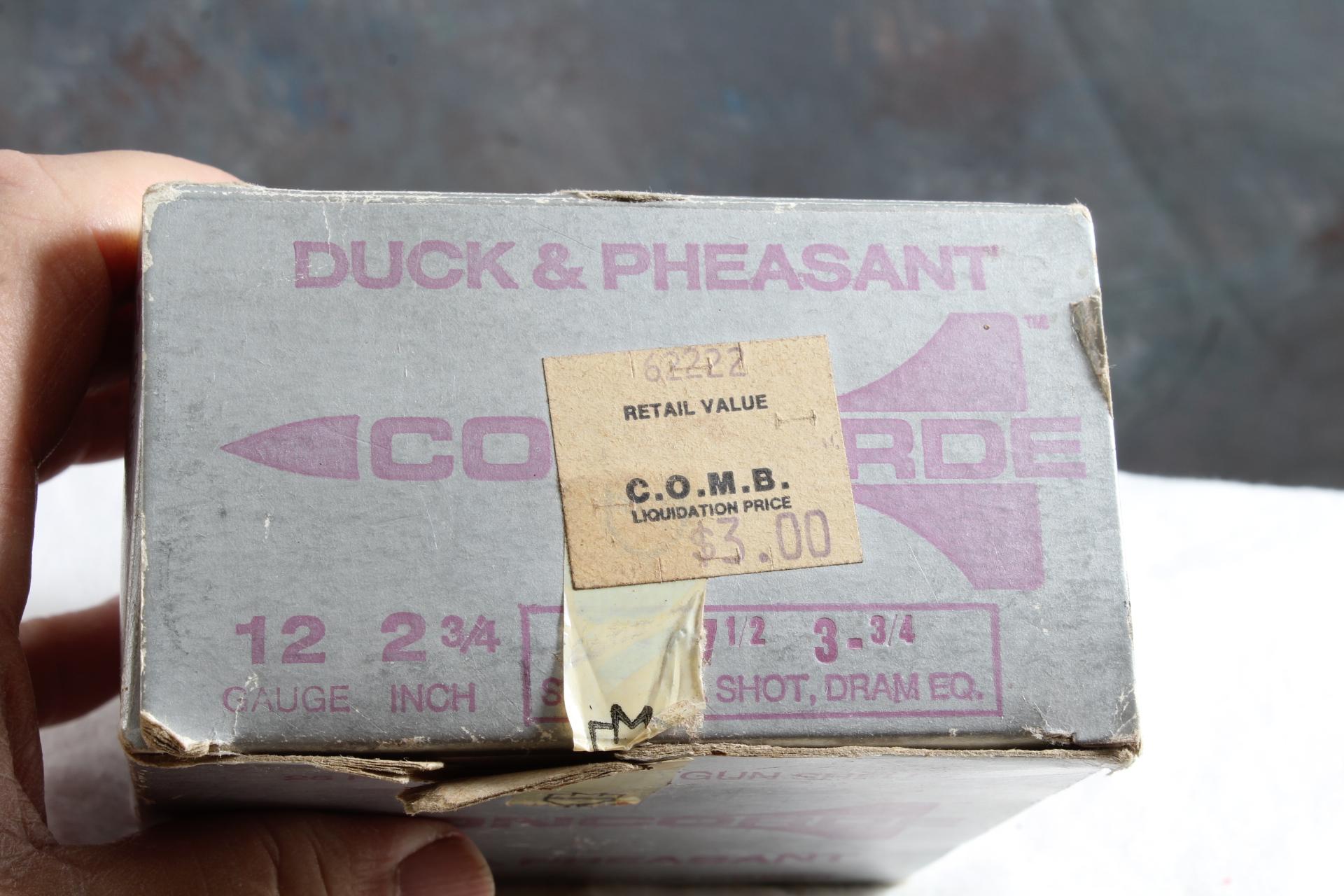 Box of 25 CONCORDE Duck & Pheasant Plastic Gun Shells in Box