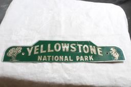 Vintage YELLOWSTONE NATIONAL PARK License Plate Topper