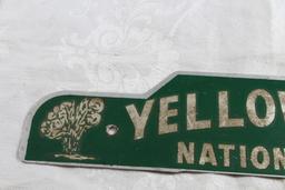 Vintage YELLOWSTONE NATIONAL PARK License Plate Topper