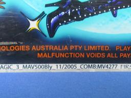 Plexiglas Sign “Scatter Magic III” - Australian Video Game Sign? 17 1/2” x9 1/4”