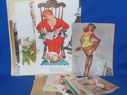 Lot of Paper: Calendar/Book Pages of Beautiful Women – Hilda, Risque & more