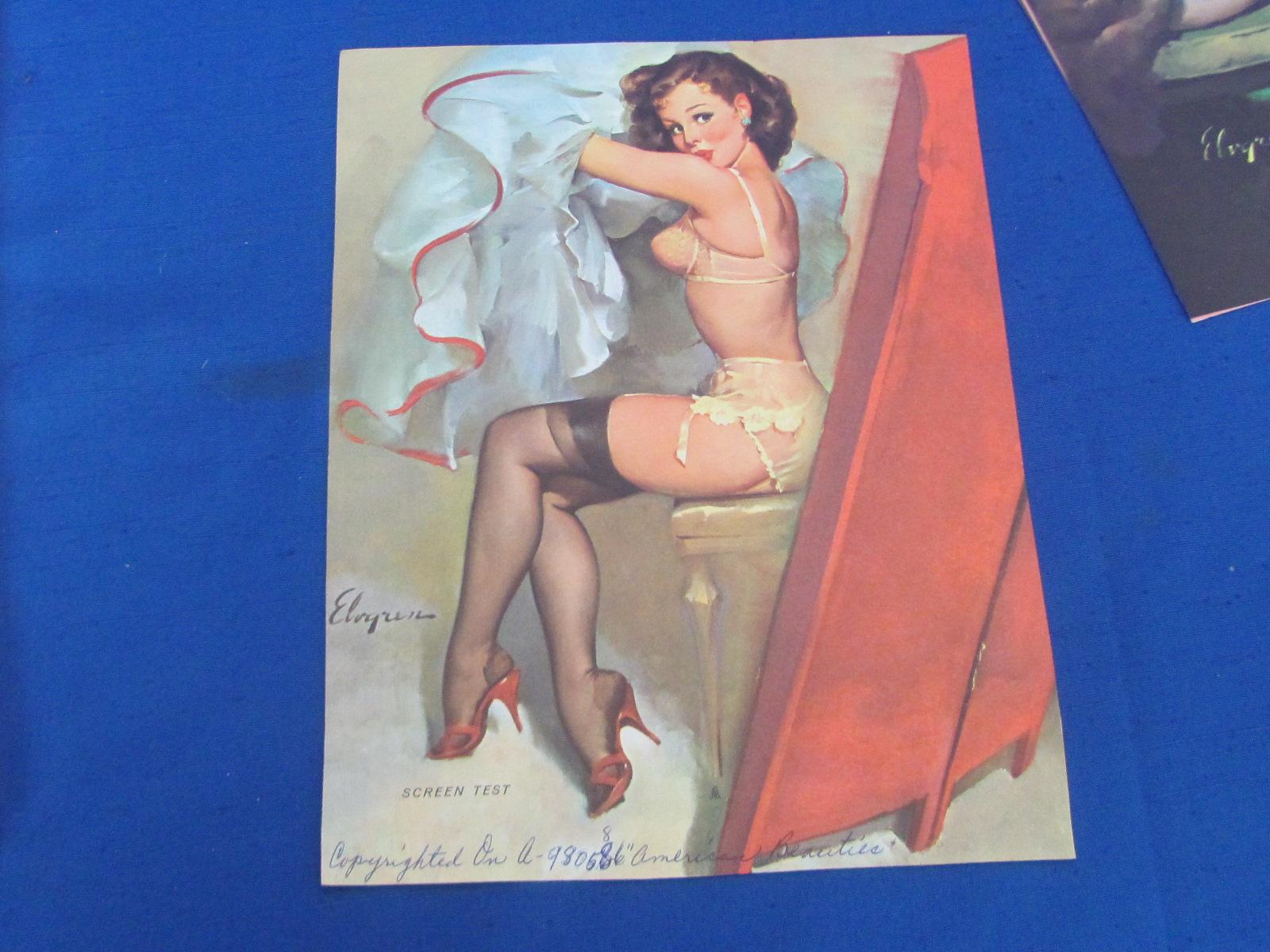 Lot of Paper: Calendar/Book Pages of Beautiful Women – Hilda, Risque & more