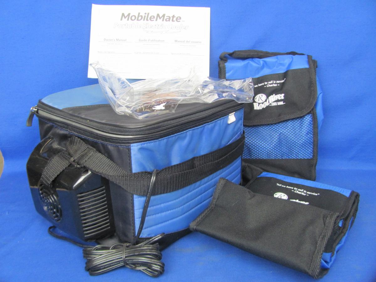 MobileMate Portable Electric Cooler with Instructions & 2 Thermal Bags from Root River State Bank