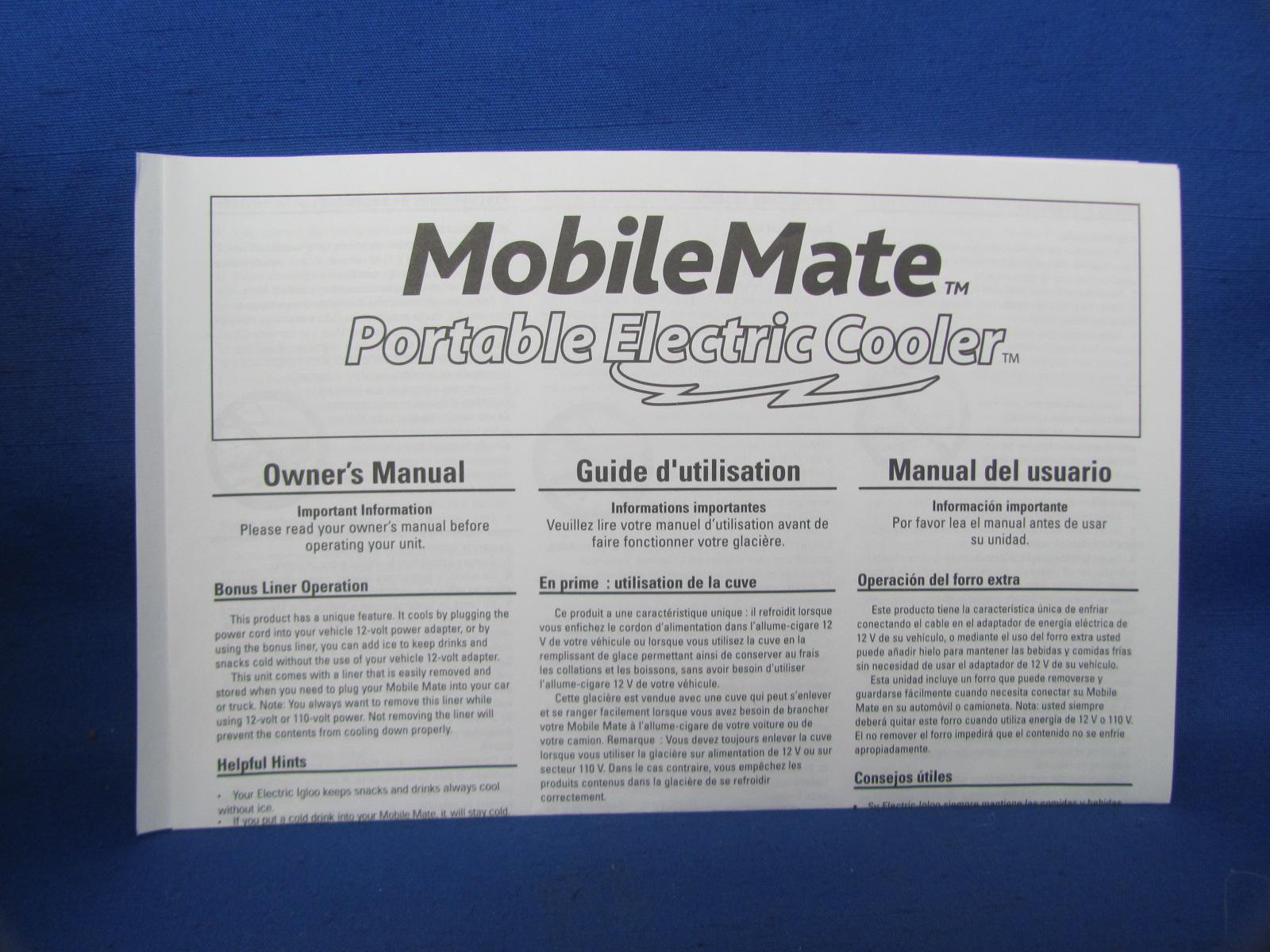 MobileMate Portable Electric Cooler with Instructions & 2 Thermal Bags from Root River State Bank