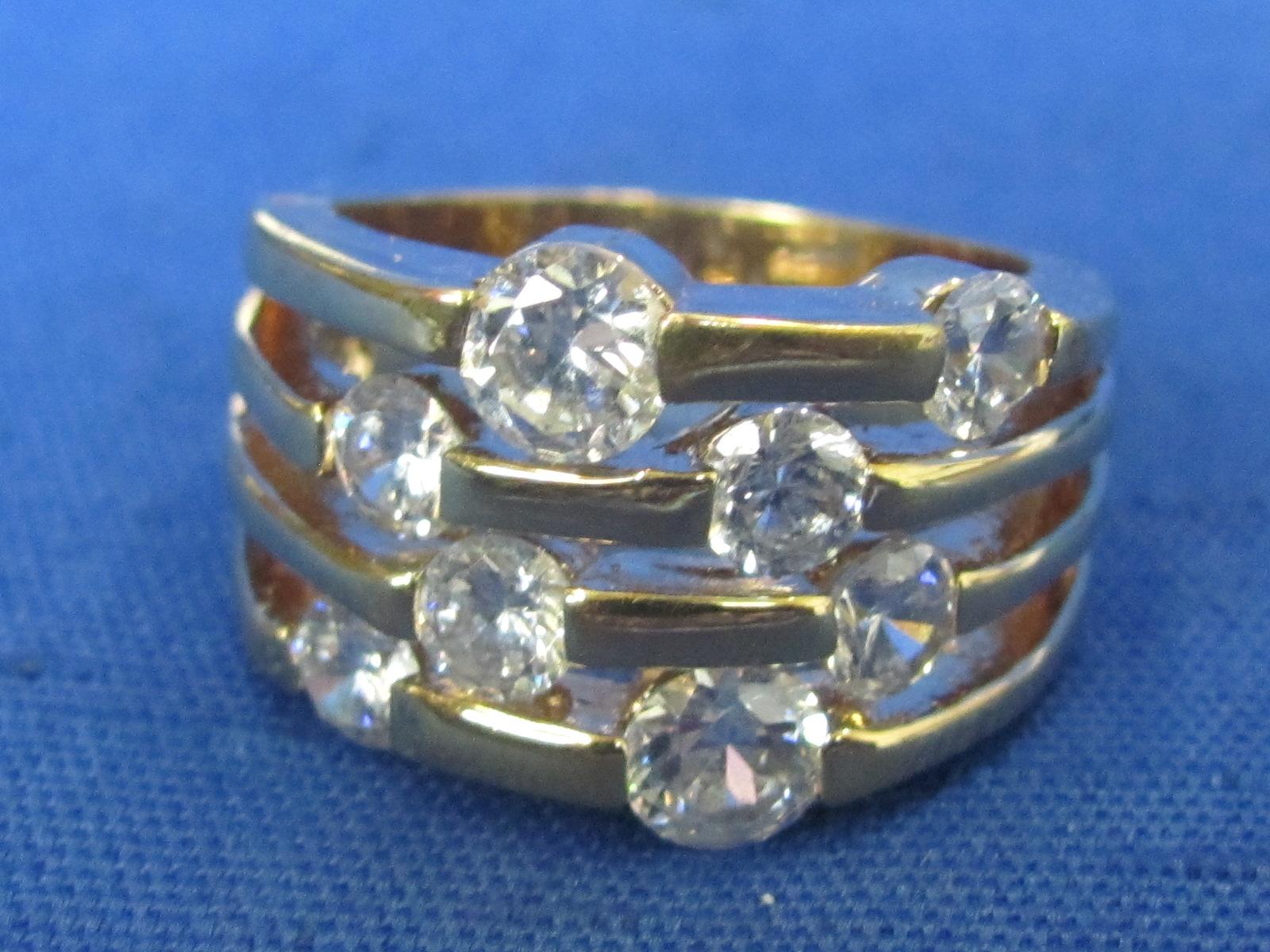 3 Costume Rings: 2 are 18 Kt Gold Filled – Sizes 6 to 8.5