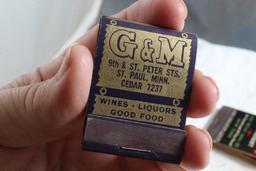 2 Vintage Complete Feature Advertising Matchbooks Both Front Strike G&M Wines,