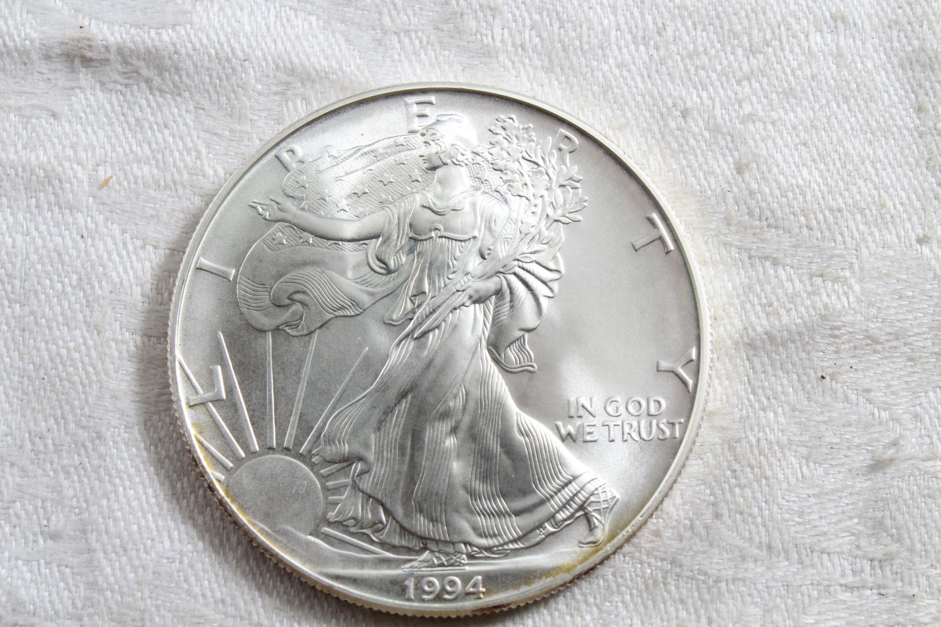 1996 One Ounce Fine Silver Eagle Dollar Coin