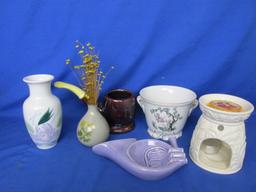 5 Random Decorative Pottery / Glazed Ceramic items