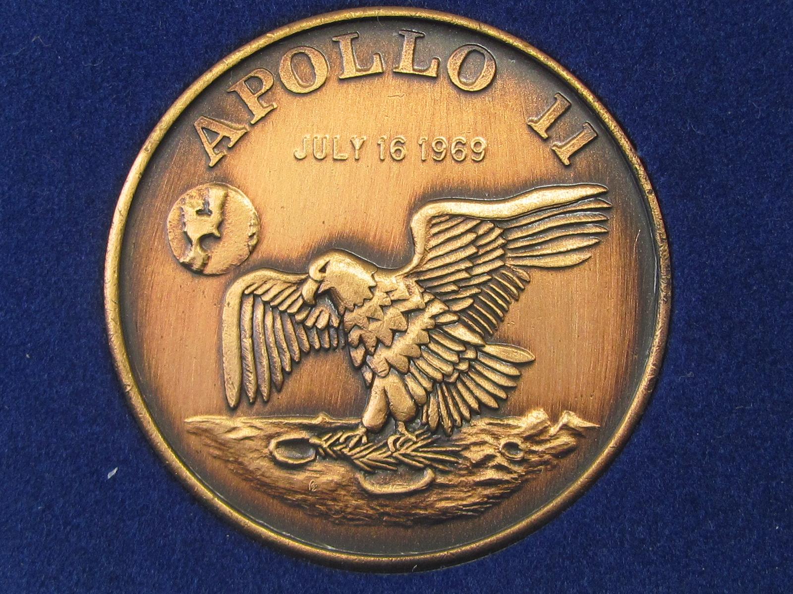 1969 NASA Project Apollo 11 Bronze Commemorative Coin Token