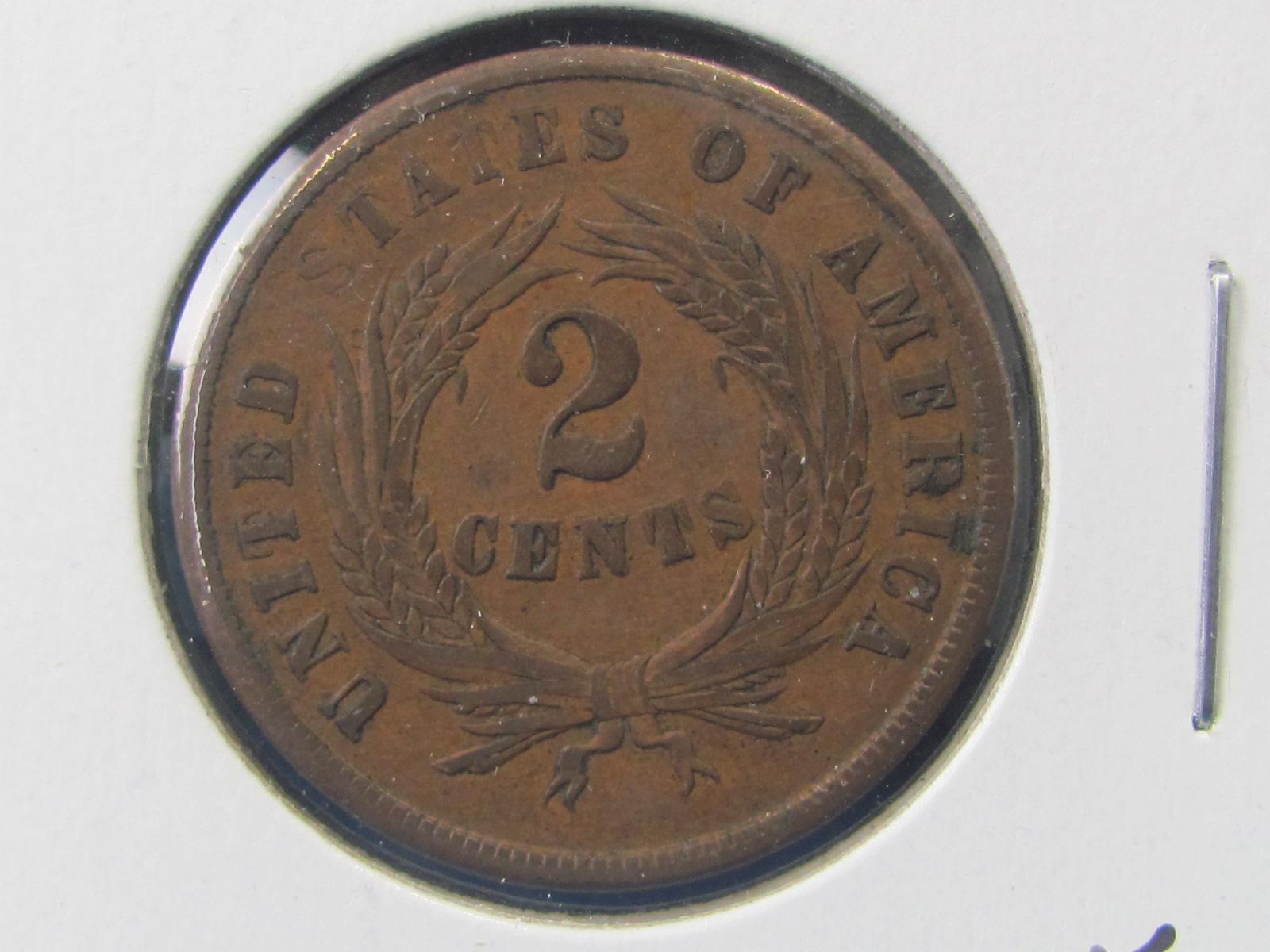 1864 two-cent coin (great detail - beautiful coin!)