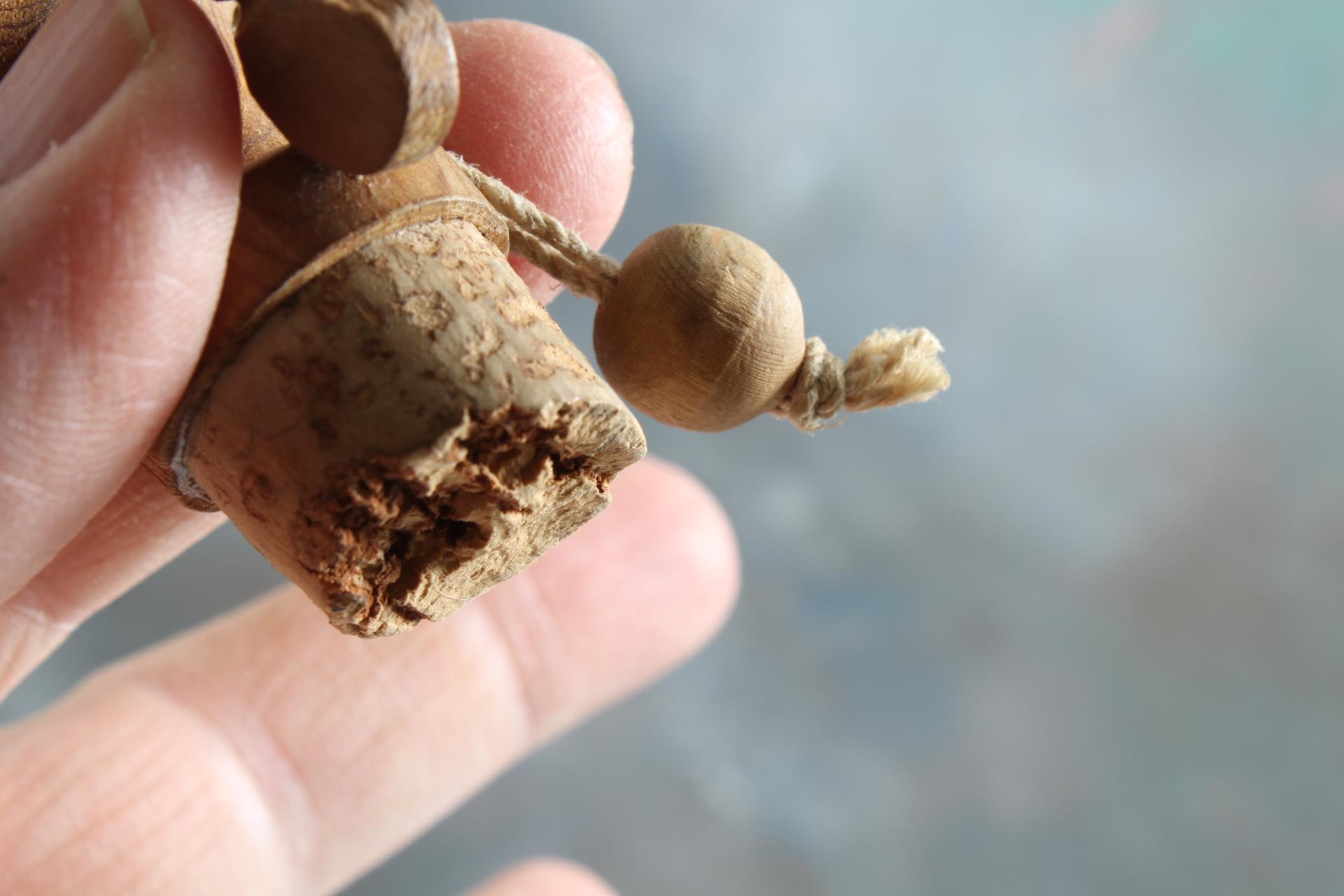 Vintage German Wood Carved Wine Bottle Cork Stopper Anri?