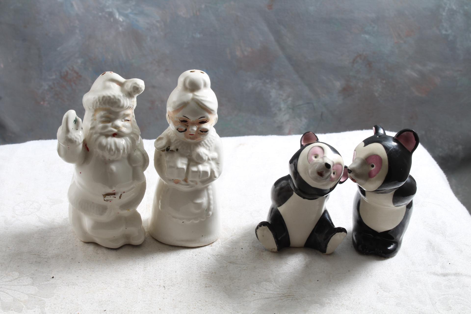 2 Pr. Collectible Salt & Pepper Shakers Santa & Mrs. Claus & Koala Bears N.Y.