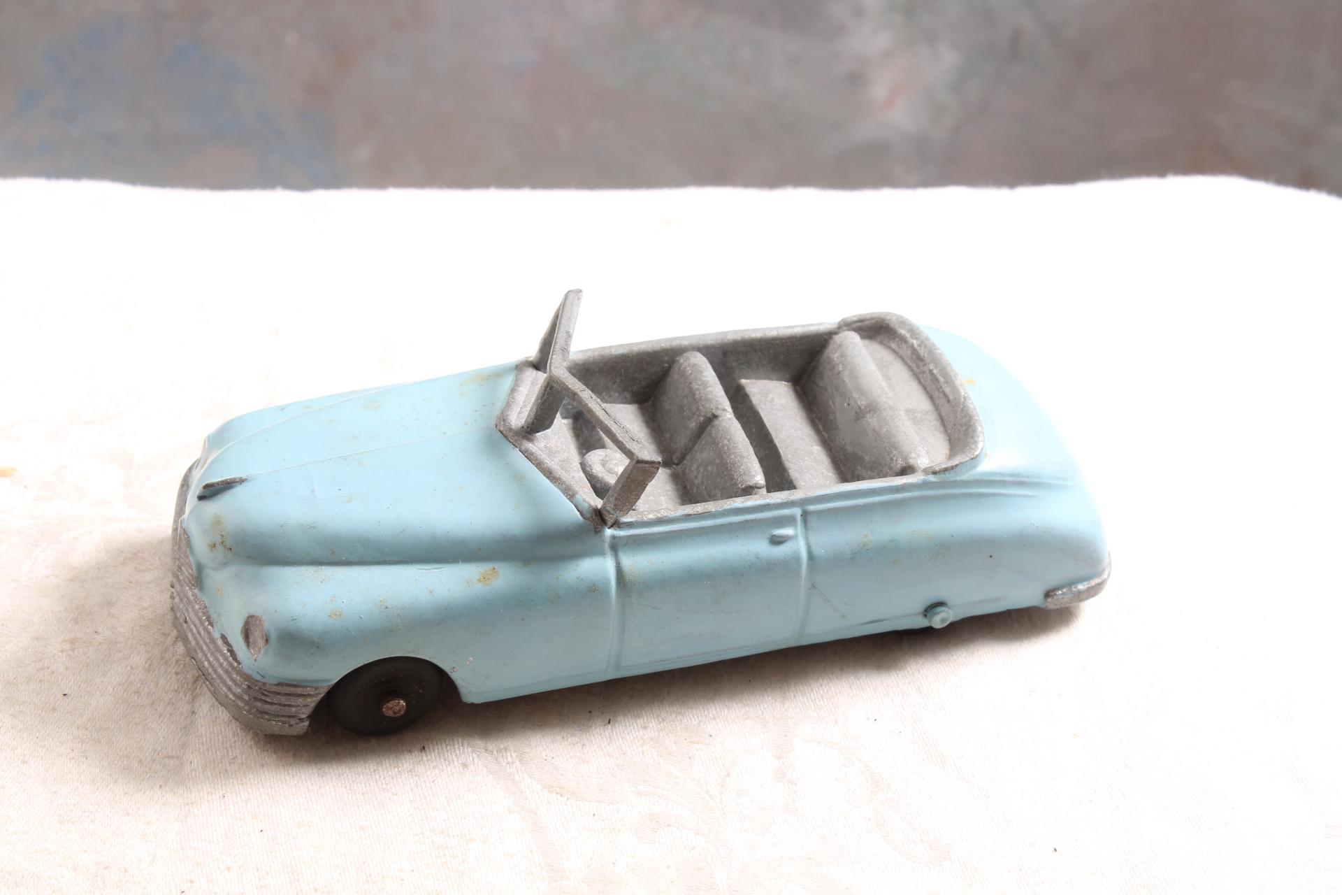 Vintage Toy Car Slush Cast Metal Convertible Barclay? 5 3/4" Long