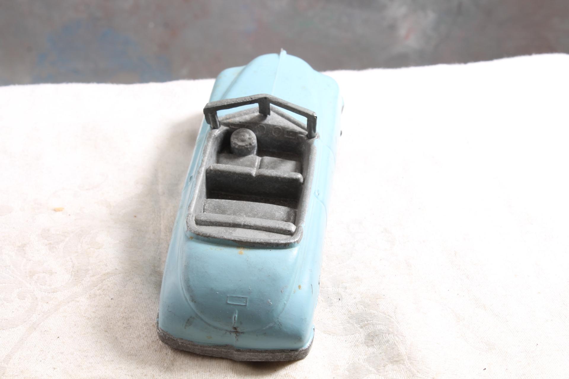 Vintage Toy Car Slush Cast Metal Convertible Barclay? 5 3/4" Long