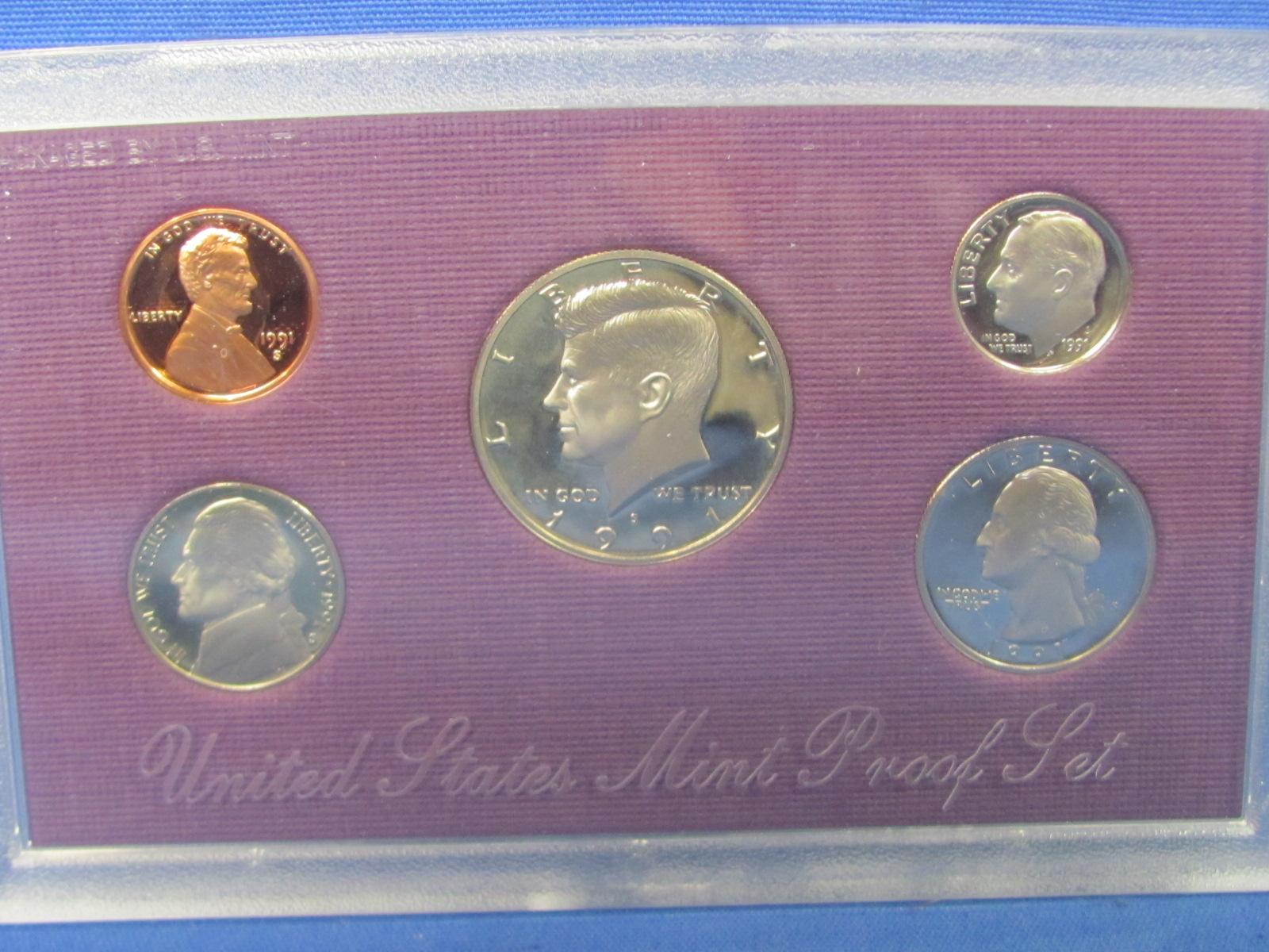 United States Proof Set – 1991 S – in Original Government Packaging