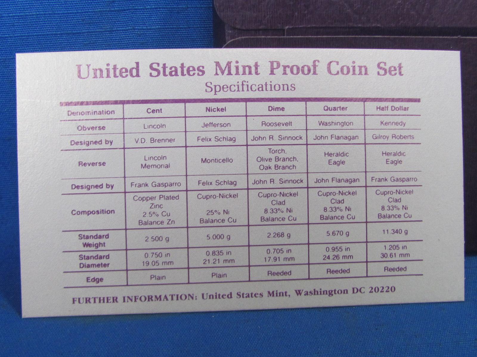 United States Proof Set – 1991 S – in Original Government Packaging