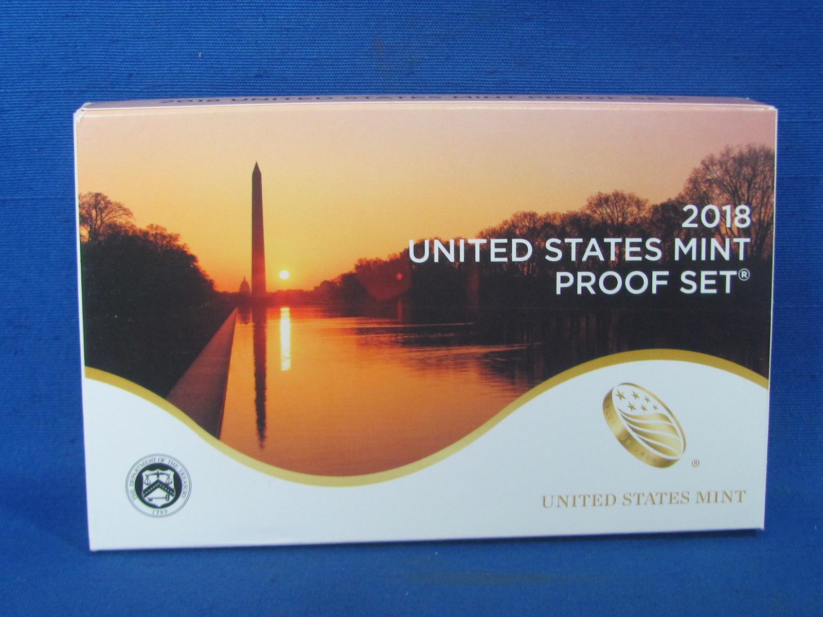 United States Proof Set – 2018 S – 10 Piece Set in Original Government Packaging