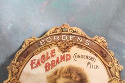 Victorian Borden's Eagle Brand Condensed Milk General Store Fan Pull 12 1/2" x 9 3/4"