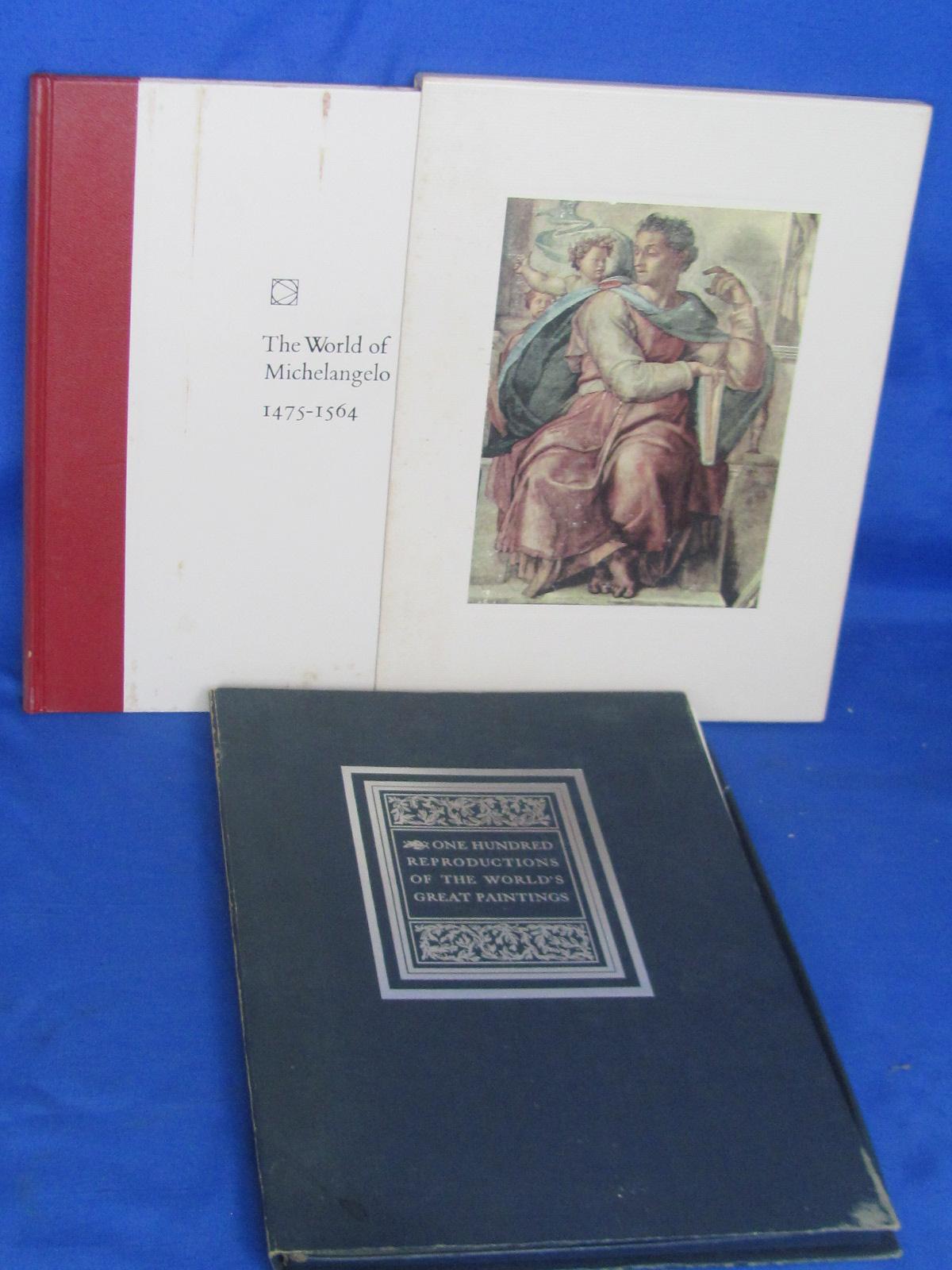 Hard-Cover Art Book: The World of Michelangelo (1966) & 100 World”s Greatest Paintings